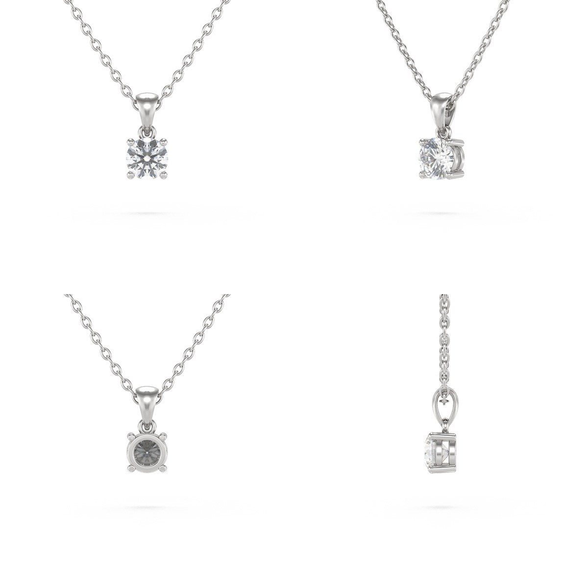 Collier Pendentif Diamant en Argent 925 - Cadeau Saint Valentin Scintillant | Aden - vue 2