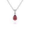 Collier Rubis Poire en Argent 925 - Collection Selanya - vue V1
