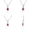 Collier Rubis Poire en Argent 925 - Collection Selanya - vue V4