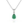 Collier Pendentif Selanya : Émeraude Poire sur Argent 925 | Aden - vue V1