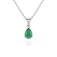 Collier Pendentif Selanya : Émeraude Poire sur Argent 925 | Aden