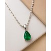 Collier Pendentif Selanya : Émeraude Poire sur Argent 925 | Aden - vue V3