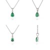 Collier Pendentif Selanya : Émeraude Poire sur Argent 925 | Aden - vue V4