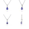 Collier Tanzanite Poire en Argent 925 - Collection Selanya - vue V2