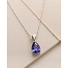 Collier Tanzanite Poire Argent 925 - Selanya Élégant Femme | Aden - vue V4