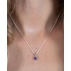 Collier Tanzanite Poire en Argent 925 - Collection Selanya - vue V4