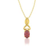 Collier Pendentif Or 585 Jaune Rubis Chaine Or 585 incluse 0.85grs