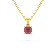 Collier Pendentif ADEN Or 585 Jaune Rubis Chaine Or 585 incluse 0.23grs