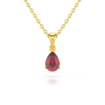 Collier Pendentif ADEN Or 585 Jaune Rubis Chaine Or 585 incluse 0.49grs
