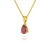 Collier Pendentif ADEN Or 585 Jaune Rubis Chaine Or 585 incluse 0.49grs - vue V3