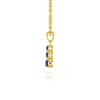 Collier Pendentif ADEN Or 585 Jaune Saphir Chaine Or 585 incluse 0.45grs - vue V4