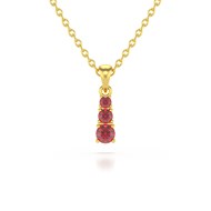 Collier Pendentif ADEN Or 585 Jaune Rubis Chaine Or 585 incluse 0.45grs