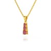 Collier Pendentif ADEN Or 585 Jaune Rubis Chaine Or 585 incluse 0.45grs - vue V3