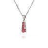 Collier Pendentif ADEN Or 585 Blanc Rubis Chaine Or 585 incluse 0.45grs - vue V3