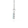 Collier Pendentif ADEN Or 585 Blanc Aigue-Marine Chaine Or 585 incluse 0.45grs - vue V4