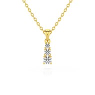 Collier Pendentif ADEN Or 585 Jaune Diamant Chaine Or 585 incluse 0.45grs