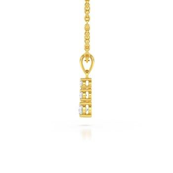 Collier Pendentif ADEN Or 585 Jaune Diamant Chaine Or 585 incluse 0.45grs
