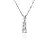 Collier Pendentif ADEN Or 585 Blanc Diamant Chaine Or 585 incluse 0.45grs - vue V3