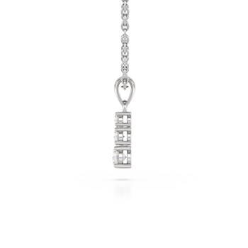 Collier Pendentif ADEN Or 585 Blanc Diamant Chaine Or 585 incluse 0.45grs