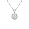 Collier Pendentif ADEN Or 585 Blanc Diamants Chaine Or 585 incluse 0.56grs - vue V1