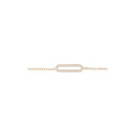 Bracelet maillon rectangulaire arrondi