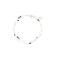 Bracelet double/collier céleste - lila
