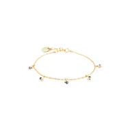 Bracelet grelots pampille - lila perle