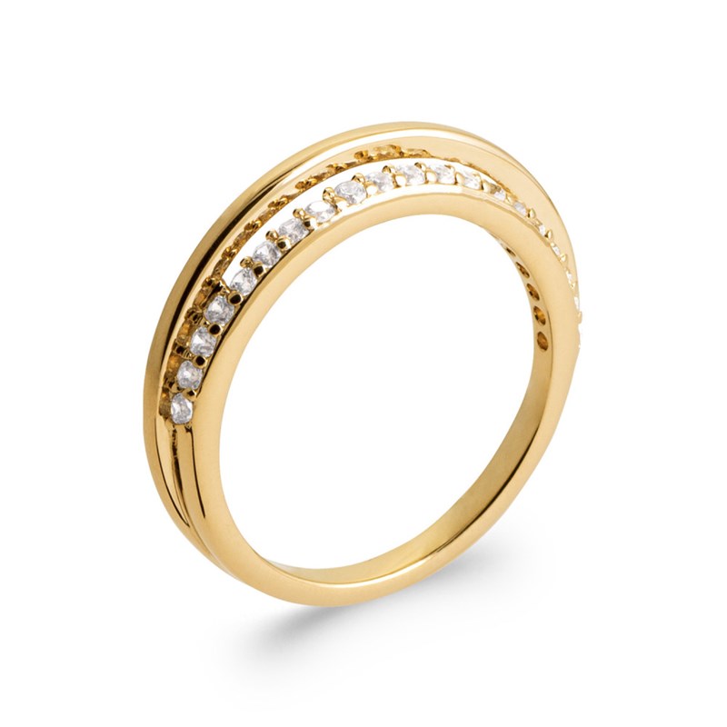 Bague Femme - Plaqué Or - Oxyde de zirconium - vue 2