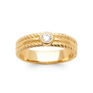 Bague Femme - Plaqué Or - Oxyde de zirconium