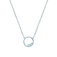 Collier Femme - Argent 925 - Oxyde de zirconium - Longueur : 45 cm