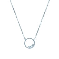 Collier Femme - Argent 925 - Oxyde de zirconium - Longueur : 45 cm