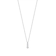 Collier Femme - Argent 925 - Oxyde de zirconium - Longueur : 45 cm