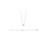 Collier Femme - Argent 925 - Oxyde de zirconium - Longueur : 45 cm