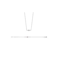 Collier Femme - Argent 925 - Oxyde de zirconium - Longueur : 45 cm