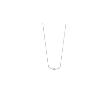 Collier Femme - Argent 925 - Oxyde de zirconium - Longueur : 45 cm