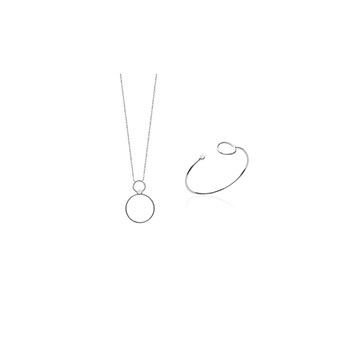 Collier Femme - Argent 925 - Oxyde de zirconium - Longueur : 45 cm