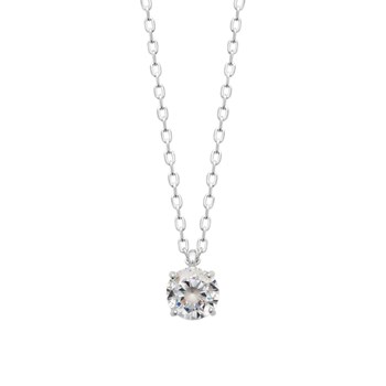 Collier Femme - Argent 925 - Oxyde de zirconium - Longueur : 45 cm