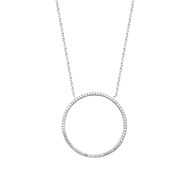 Collier Femme - Argent 925 - Oxyde de zirconium - Longueur : 45 cm