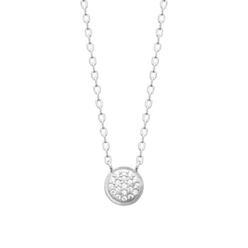 Collier Femme - Argent 925 - Oxyde de zirconium - Longueur : 45 cm