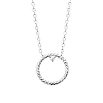Collier Femme - Argent 925 - Oxyde de zirconium - Longueur : 45 cm