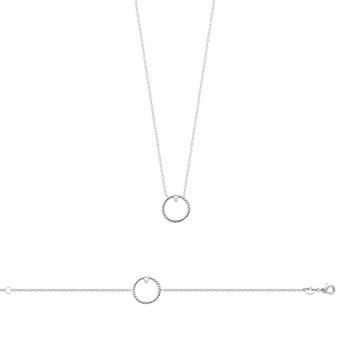 Collier Femme - Argent 925 - Oxyde de zirconium - Longueur : 45 cm