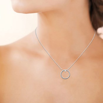 Collier Femme - Argent 925 - Oxyde de zirconium - Longueur : 45 cm