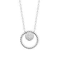 Collier Femme - Argent 925 - Oxyde de zirconium - Longueur : 45 cm