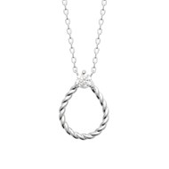 Collier Femme - Argent 925 - Oxyde de zirconium - Longueur : 45 cm