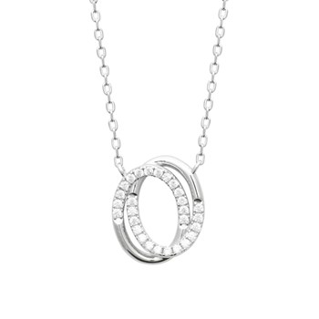 Collier Femme - Argent 925 - Oxyde de zirconium - Longueur : 45 cm
