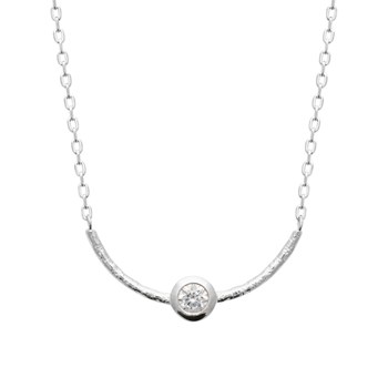 Collier Femme - Argent 925 - Oxyde de zirconium - Longueur : 45 cm