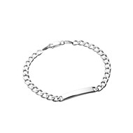 Gourmette Homme - Argent 925 - Chaîne cheval - Largeur : 4 mm - Longueur : 18 cm