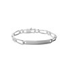 Gourmette Homme - Argent 925 - Cheval alternée 1+1 - Largeur : 6 mm - Longueur : 18 cm - vue V1