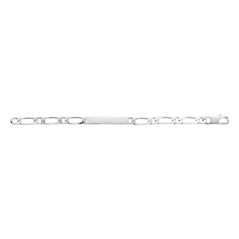 Gourmette Homme - Argent 925 - Cheval alternée 1+1 - Largeur : 6 mm - Longueur : 18 cm - vue 2