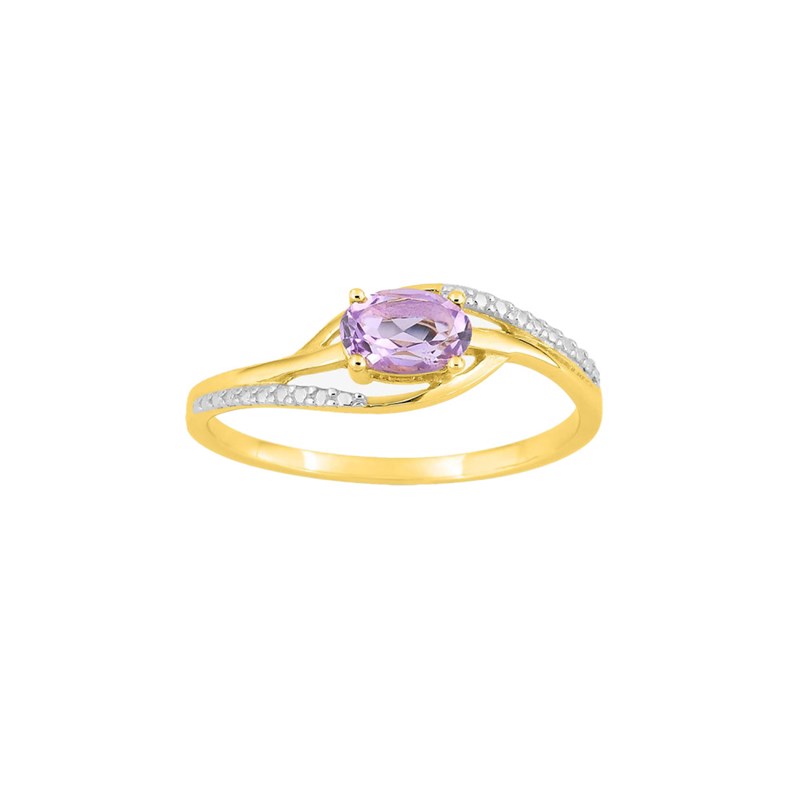 Bague Femme - améthyste - Or 9 Carats